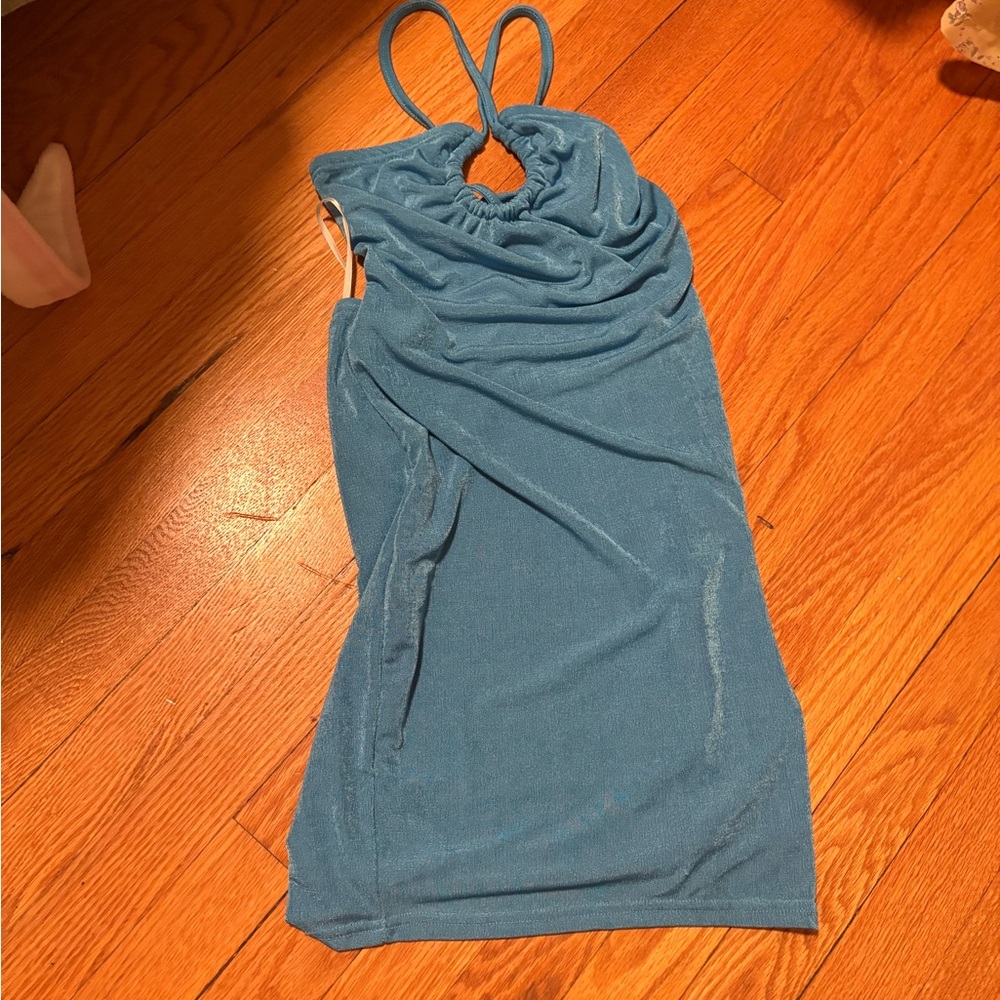 Shein Cross Front Open Back Mini Dress - Picture 2 of 5